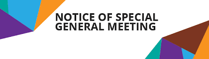 SPECIAL GENERAL MEETING 22.11.16 6.30PM
